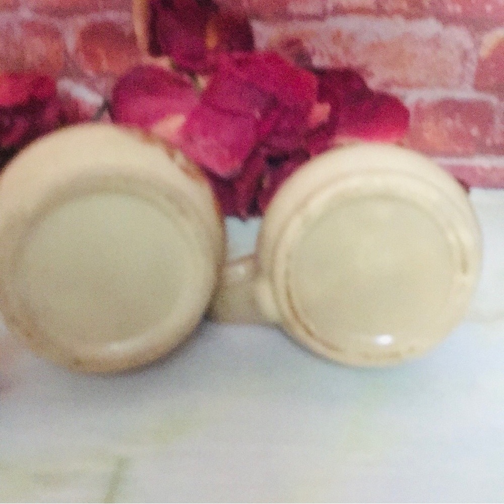Vintage 70s Stoneware Wheat grass Pattern Sugar and Creamer Set - Picture 10 of 10